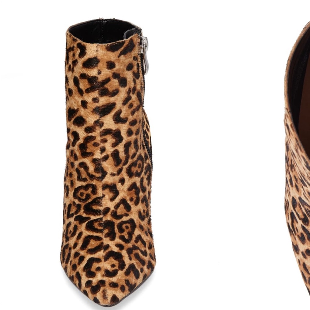 Leopard Print Pony Hair Halogen Anita Bootie 6.5 - image 4